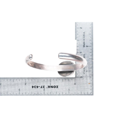 6.1" L.M. Shimoda southwestern sterling silver lapis cuff bracelet