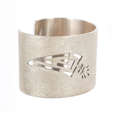 6.5" Jackie Manygoats Navajo sterling silver Kokopelli cuff bracelet