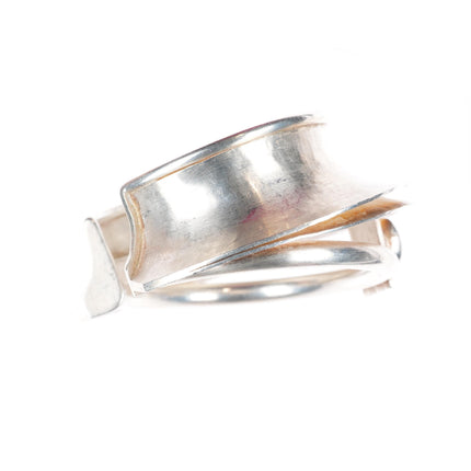 6.4" Cheyenne Harris Navajo 24k gold-Sterling silver-coral cuff bracelet