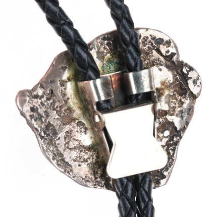 Vintage southwestern sterling silver petroglyph style bolo tie