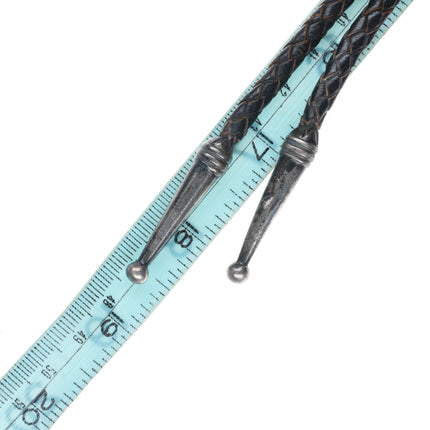 Kenneth Begay Navajo-White Hogan shop sterling silver modernist bolo tie