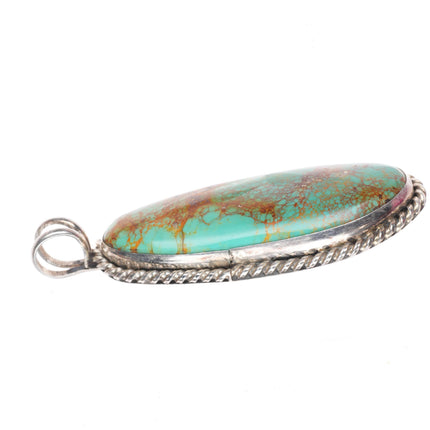 Big Ben Chavez Navajo sterling silver red webbed turquoise pendant