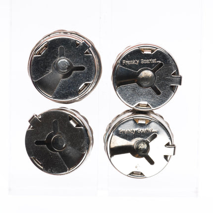 4 Vintage Navajo sterling silver/turquoise button covers