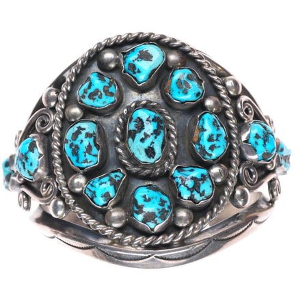 6.25" Vintage Richard Henry Yazzie Navajo sterling silver cuff bracelet