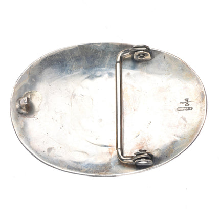Vintage Gibson Gene Navajo End of the Trail sterling silver buckle for 1.5" belt