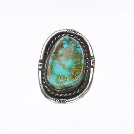 sz6.75 vintage Yazzie Navajo sterling silver  red spiderweb turquoise ring
