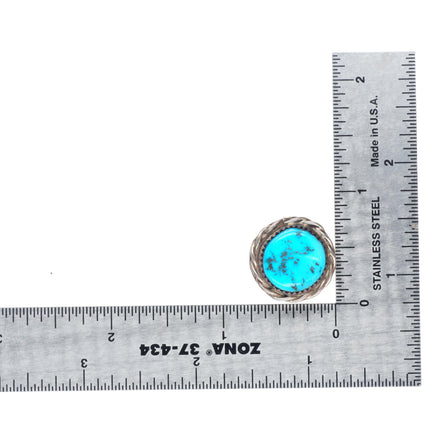 4 Vintage Navajo sterling silver/turquoise button covers