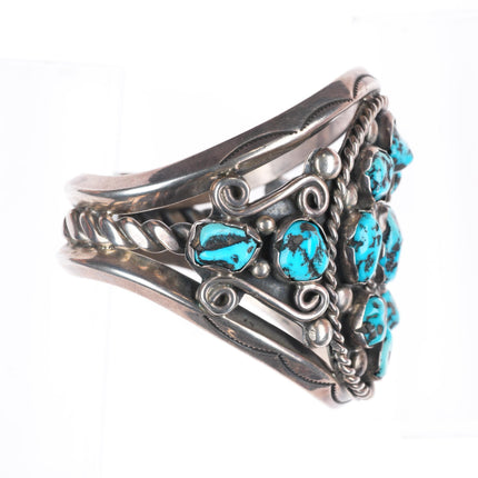 6.25" Vintage Richard Henry Yazzie Navajo sterling silver cuff bracelet