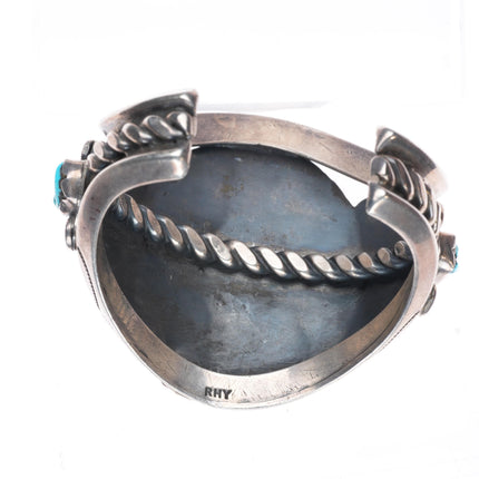 6.25" Vintage Richard Henry Yazzie Navajo sterling silver cuff bracelet
