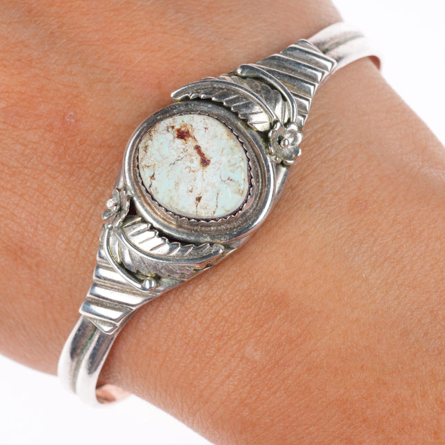 6.7" SB Navajo sterling silver Dry Creek turquoise cuff bracelet