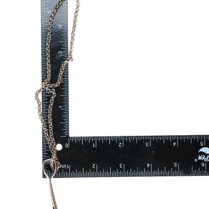 23.5" Fritson Toledo Navajo sterling silver necklace/pendant wolf overlay design