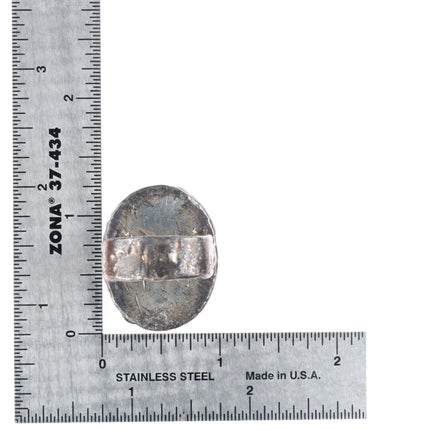 sz9.25 PB southwestern sterling silver turquoise brutalist style ring