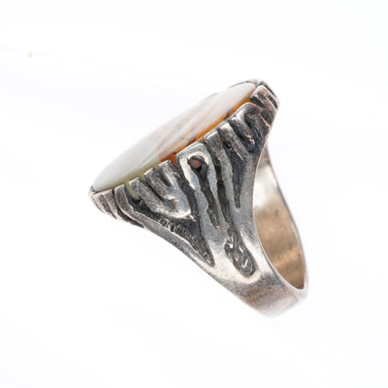 sz11 vintage Navajo sterling silver picture Jasper size 11 men's ring