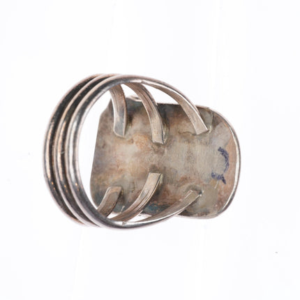 sz12  vintage Navajo sterling silver turquoise size 12 men's ring