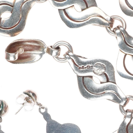 43" 1980's William Spratling modernist sterling silver link concho belt/necklace