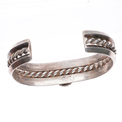 6.25" c1950 Fred Harvey style carinated sterling silver arrows cuff bracelet