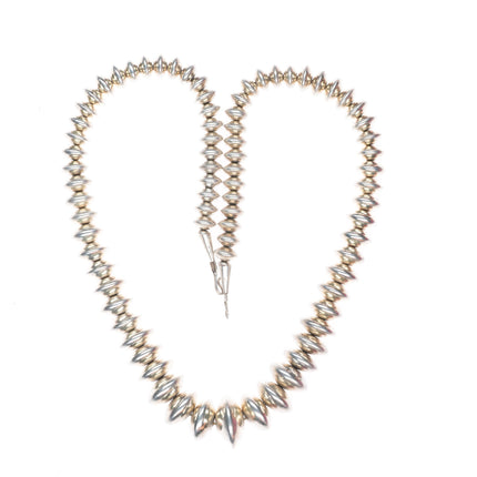 25" Vintage SE Navajo pearl sterling silver handmade beads beaded necklace