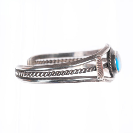 6.25" vintage Navajo Bisbee Turquoise sterling silver cuff bracelet
