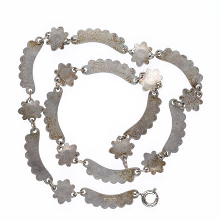 14.5" c1950's vintage Fred Harvey style sterling silver southwestern necklace