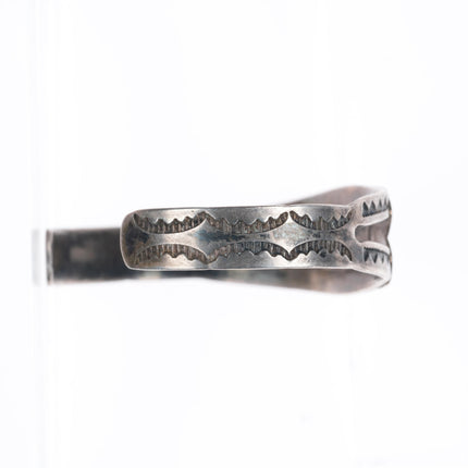 5.7" c1930's Navajo sterling silver Cerrillos turquoise cuff bracelet