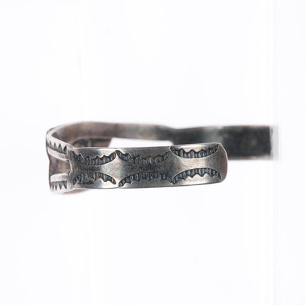 5.7" c1930's Navajo sterling silver Cerrillos turquoise cuff bracelet