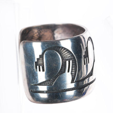 6.3" Wayne & Emory Sekaquaptewa shop Hopi-crafts sterling silver cuff bracelet