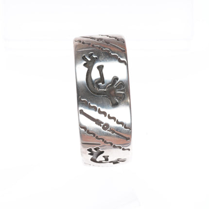 7.2" vintage  David Reeves Navajo sterling silver Kokopelli cuff bracelet