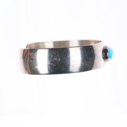 6.5" Frank Patania Sr Thunderbird shop sterling silver turquoise cuff bracelet