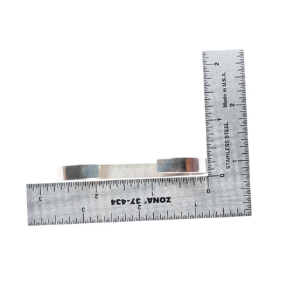6.7" Dave Skeets Navajo 14k gold/sterling silver slim stacker cuff bracelet