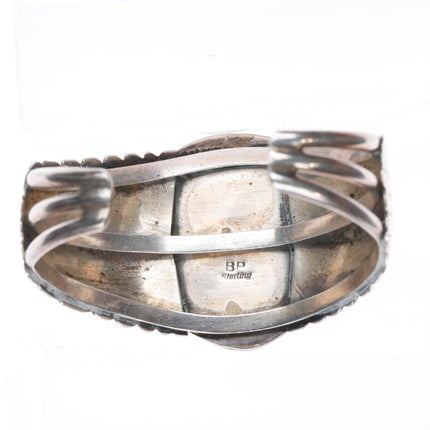 6.25" Brenda Pete Navajo sterling silver green turquoise cuff bracelet