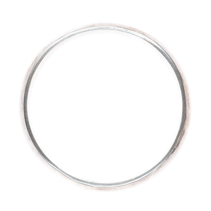 8.25" Tahe Navajo sterling silver wide bangle bracelet