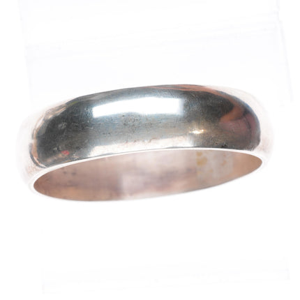 8.25" Tahe Navajo sterling silver wide bangle bracelet