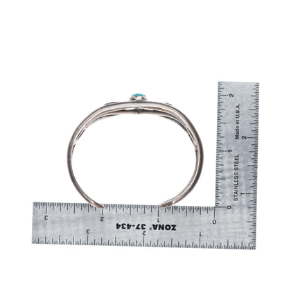 6.1" Mitchell Calabaza Santo Domingo sterling silver butterfly cuff bracelet