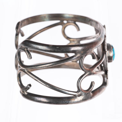6.1" Mitchell Calabaza Santo Domingo sterling silver butterfly cuff bracelet