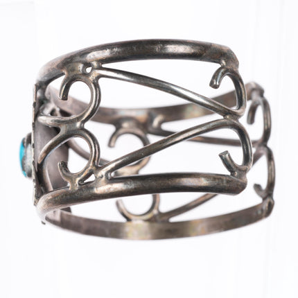 6.1" Mitchell Calabaza Santo Domingo sterling silver butterfly cuff bracelet