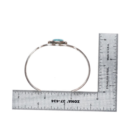 6.5" Wilson Begay Navajo sterling silver cast spiderweb turquoise cuff bracelet