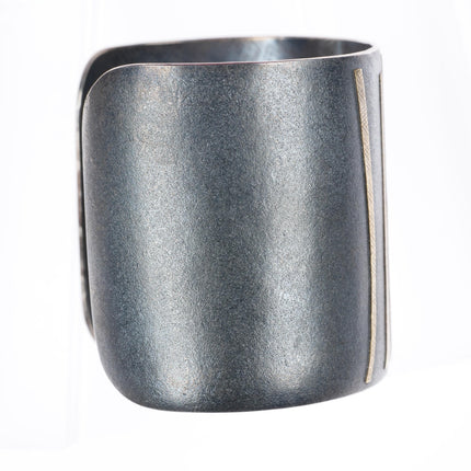 6.6" Lisa Ceccorulli 22k gold/Sterling silver Modernist cuff bracelet
