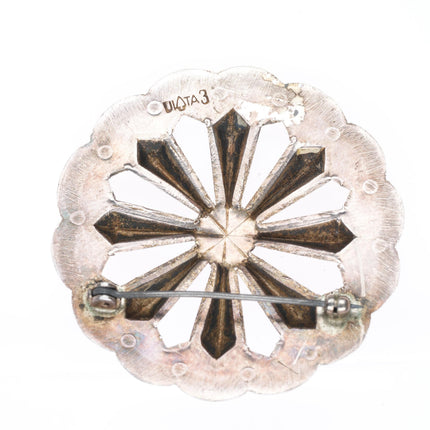 c1940 UITA3 Navajo sterling silver/turquoise pin/brooch
