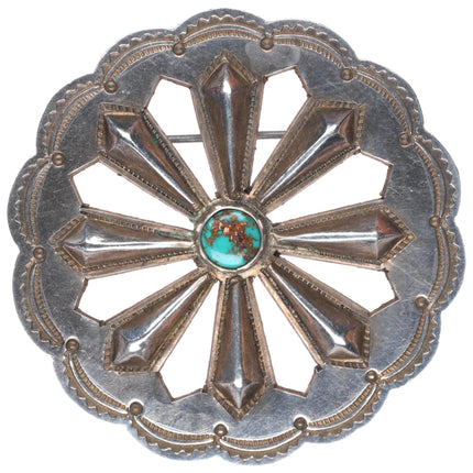 c1940 UITA3 Navajo sterling silver/turquoise pin/brooch