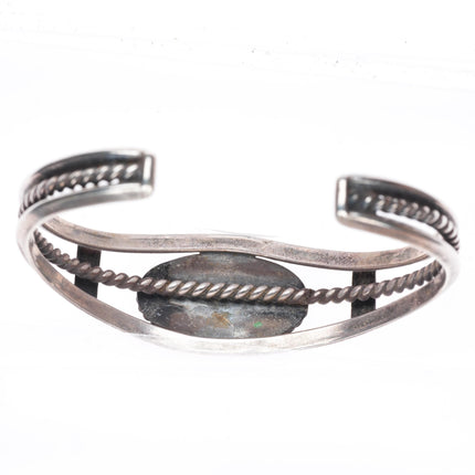 6.25" vintage Navajo Bisbee Turquoise sterling silver cuff bracelet