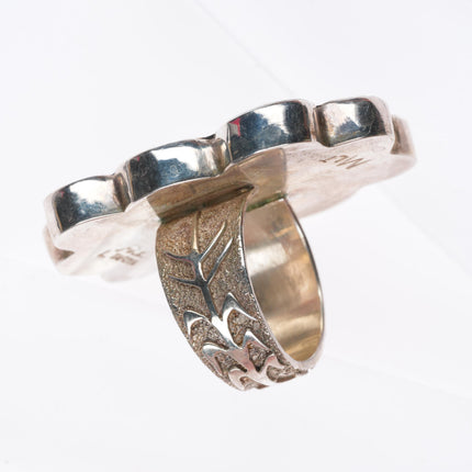 sz10.5 Lorenzo & Mary Louise Tafoya Santo Domingo sterling silver inlay ring