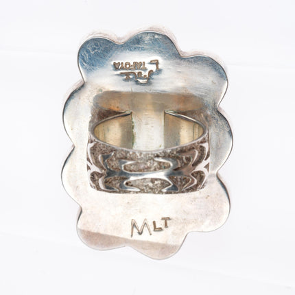 sz10.5 Lorenzo & Mary Louise Tafoya Santo Domingo sterling silver inlay ring