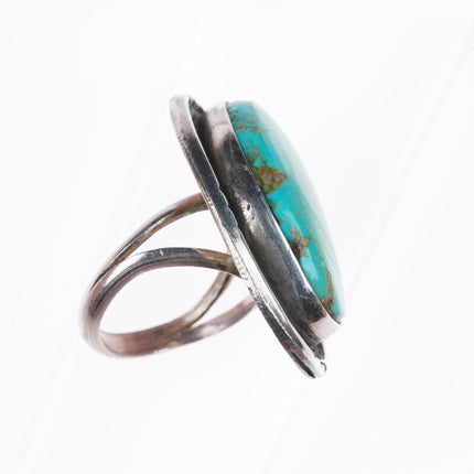 sz6.25 vintage Navajo sterling silver green turquoise large ring