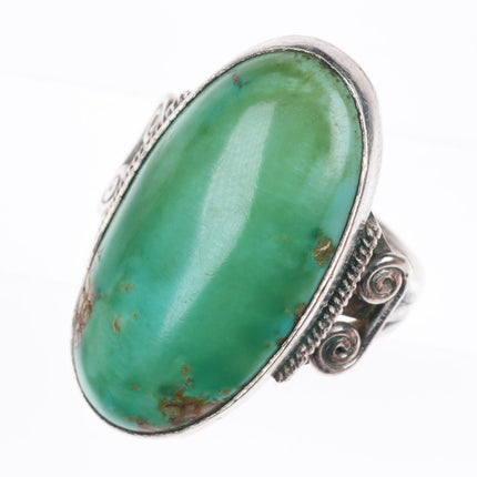 sz6.25 c1930's  vintage Navajo sterling silver ring with nice turquoise