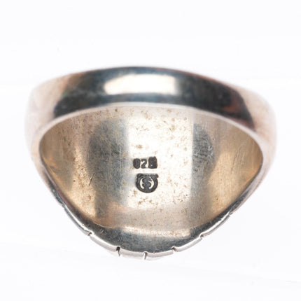sz13 vintage southwestern sterling silver turquoise, onyx, lapis men's ring