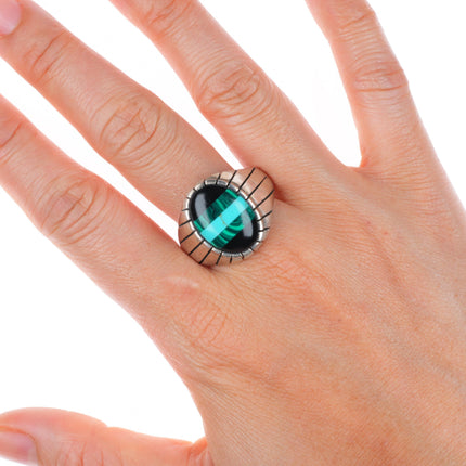 sz13 vintage southwestern sterling silver turquoise, onyx, lapis men's ring
