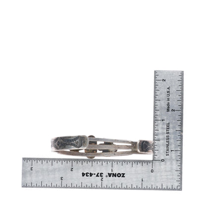 6.25" 1920's-30's Navajo Fred Harvey ingot silver thunderbird cuff bracelet