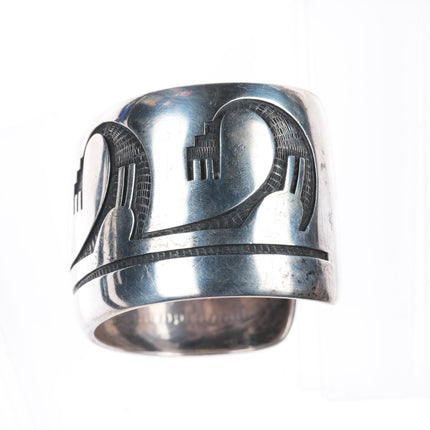 6.3" Wayne & Emory Sekaquaptewa shop Hopi-crafts sterling silver cuff bracelet