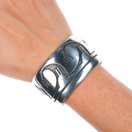 6.3" Wayne & Emory Sekaquaptewa shop Hopi-crafts sterling silver cuff bracelet