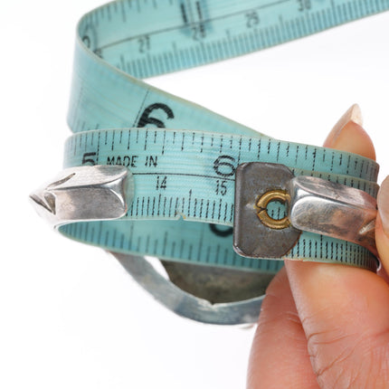6" Vintage Blue Gem turquoise Navajo carinated sterling silver cuff bracelet